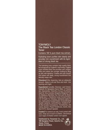 TONYMOLY The Black Tea London Classic Toner - Hydrating & Brightening | 6 Fl Oz - International Shipping Available - Buy Online on SooperMarket.com