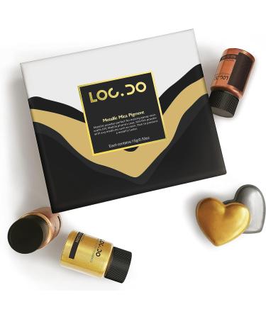 LOCDO Metallic Pigment Powder 8 Colors Shimmer Mica Powder for Epoxy Resin, Clay, Nail Art - 15ml Red - Buy Online on SooperMarket.com
