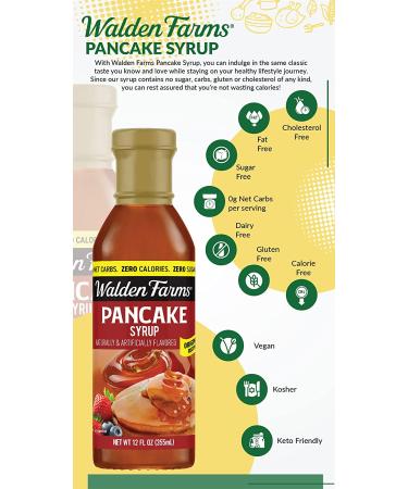 Walden Farms Pancake Syrup - 12 Fl Oz (2-Pack) | Sugar-Free & Low-Calorie - Buy Online on SooperMarket.com