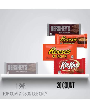 HERSHEY'S KIT KAT & REESE'S Assorted Halloween Candy Variety Pack (20ct) - Milk Chocolate and Peanut Butter Bulk Candy - REESE'S PIECES Included - Buy Online on SooperMarket.com