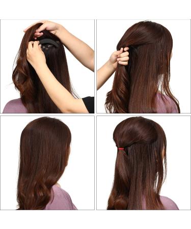 11-Piece Women's Sponge Hair Bump Up Inserts & Clips for DIY Hairstyles - Black/Brown - Buy Online on SooperMarket.com