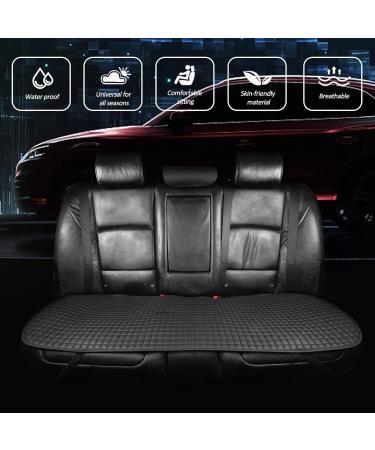 ZATOOTO Rear Car Seat Cover - Waterproof PU Leather Seat Mat for Back Seat Protection - Anti-Slip & Comfortable - Black - Buy Online on SooperMarket.com