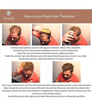 MANE Hair Thickening Spray & Root Concealer 6.76 oz (Black) - Instant Volume & Coverage - Buy Online on SooperMarket.com