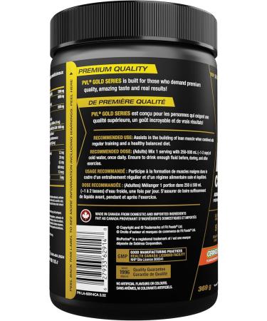 PVL EAA BCAA COMPLETE | Pre Intra or Post Workout EAA/BCAA with L-Arginine Amino Acid Supplement Keto Friendly 369 g (30 servings) Orange Krush'd - Buy Online on SooperMarket.com