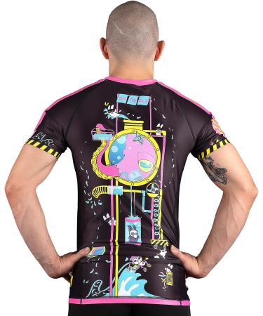 Sanabul Ronin Short Sleeve Compression Rash Guard - Combat Factory Black/Pink, Medium - Buy Online on SooperMarket.com