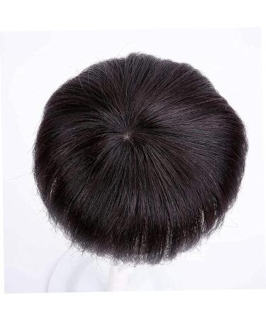 1PC Human Hair Topper Thinning Hair Topper Clip in Hairpieces Short Hair Wigs 20cm Dark Brown Hair Extensions for Women - Buy Online on SooperMarket.com