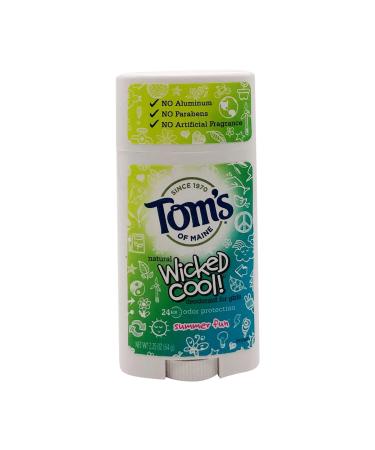 Tom's of Maine Wicked Cool! Teen Girls Natural Deodorant Summer Fun  2.25 oz