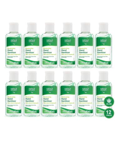 NATURAL CONCEPTS - Hand Sanitizer 70% Alcohol with Aloe Vitamin E- 2-oz (Pack of 12)