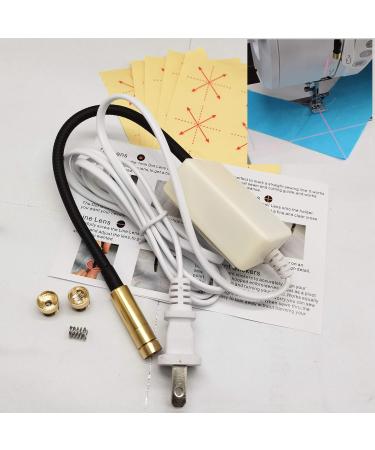 HONEYSEW 3-in-1 Sewing Machine Quilting Light with Adjustable Line  Crosshairs and Dot Illumination Heads  Innovative Sewing and Quilting Notion for Precise Stitching  Mounts with Hook and Loop Tape