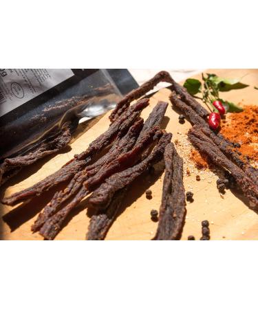 Biltong Boss Chilli Bites (Snap Sticks) - High Protein Snack for Paleo, Keto, Atkins Diets - 200g - Buy Online on SooperMarket.com