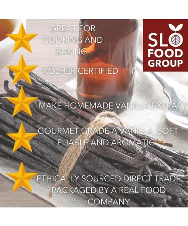 Slofoodgroup Gourmet Vanilla Beans - Grade A Uganda Bourbon Vanilla - Ideal for Cooking, Baking, and Extracts - 10 Count Pack - Buy Online on SooperMarket.com