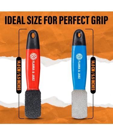 FLAMIA & JABZ Stripping Metal Stone Diamond Edged for Dogs Cats & Pets with Plastic Grip (2 Piece Pack of Coarse & Fine) - Buy Online on SooperMarket.com