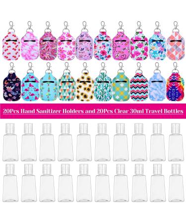 Shynek Hand Sanitizer Holders Set - 40pcs Empty Travel Bottles with Keychain Carriers - Buy Online on SooperMarket.com