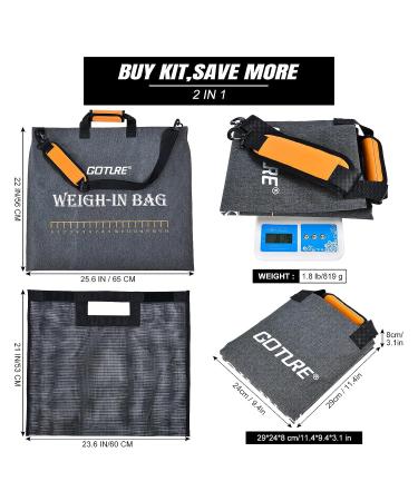 Goture Tournament Fishing Bag Bass WeighÂ inÂ Bag with Built-in 18inch Fish Ruler 2 in 1 Kit  Removable Inner Mesh Tournament Fish Bags 25.6x22inch Heavy Duty Weigh In Bag for Bass Fishing C:Fishing Weigh-in Bag - Buy Online on SooperMarket.com