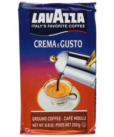 Lavazza Crema E Gusto Ground Coffee Italian Espresso 8.8-Ounce Brick Crema E Gusto 250 g (Pack of 1)