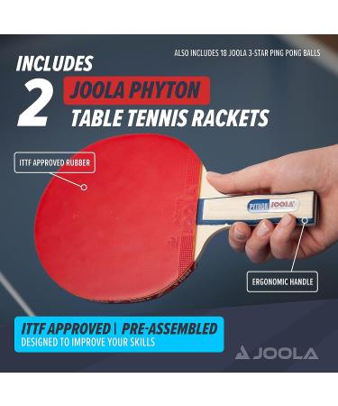 JOOLA Tour Carrying Case with Ping Pong Paddle, 18 Competition Balls, and Room for 2 Rackets - Durable High Density EVA Foam Lining - Table Tennis Storage Solution - Buy Online on SooperMarket.com
