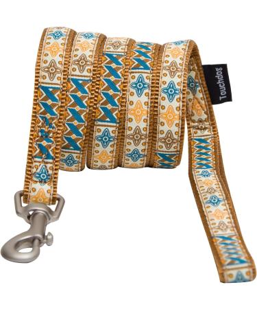 Touchdog Caliber Designer Embroidered Fashion Pet Dog Leash and Harness Combination Medium Brown Pattern Brown Pattern Medium - Buy Online on SooperMarket.com