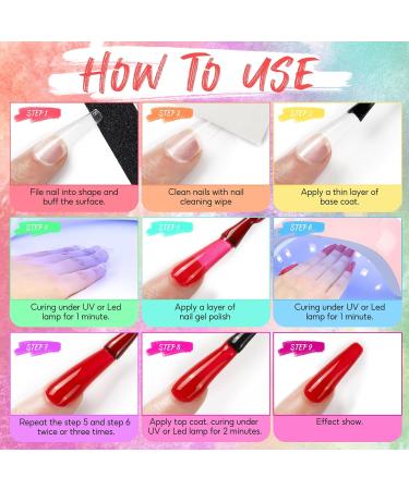 PEACECOLOR Gel Nail Kit with Electric Nail File | 10 Colors Gel Polish Set | 36W UV/LED Lamp | Starter Kit with Professional Manicure Tools & Halloween Decorations - Buy Online on SooperMarket.com