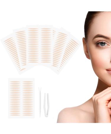 2400 Pieces Invisible Fiber Double Eyelid Tape Instant Lift Double Eyelid Sticker Tape with 2 Pieces Fork Rods Stickers Eyelid Lift Strips - for Hooded Droopy Uneven or Mono-eyelids Waterproof 2400pcs