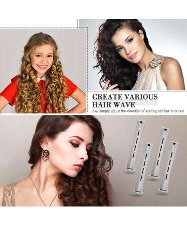 36-Piece Cold Wave Rods for Hair Perming & Styling - Gray 0.59 Inch Hair Rollers & Steel Rat Tail Comb - Buy Online on SooperMarket.com