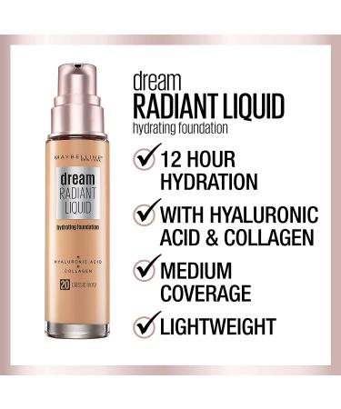 Maybelline Dream Radiant Liquid Foundation - Natural Beige, 1 Fl Oz (Pack of 1) - Buy Online on SooperMarket.com
