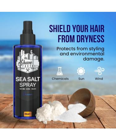 the shave factory Ocean - Sea Salt Spray Salt Water Spray Hair Salt Spray for Hair Volume Spray Texture Spray Hair (1 x 250 ml (8.45 Floz)) - Buy Online on SooperMarket.com