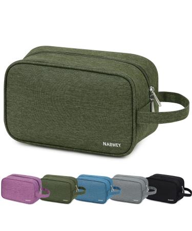 Travel Toiletry Wash Bag for Men and Women Traveling Dopp Kit Shaving Bag for Toiletries Accessories (Army Green)