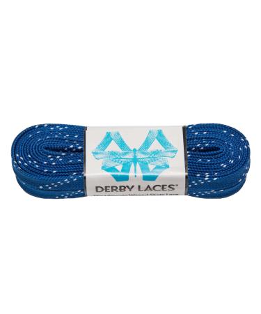 Derby Laces Blue 108 Inch Waxed Skate Lace for Roller Derby, Hockey and Ice Skates, and Boots