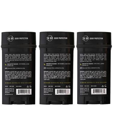 Barrel and Oak Men's Aluminum-Free Deodorant Variety Pack - 3 Essential Oil Scents, Vegan Formula for Sensitive Skin - No Clothing Stains - 3oz x 3 Pack - Buy Online on SooperMarket.com