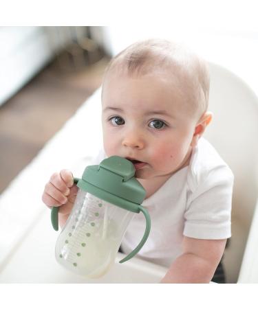 Dr. Brown's Milestones Baby's First Straw Cup 6m+ | Olive Green Sippy Cup 9oz/270ml - Buy Online on SooperMarket.com