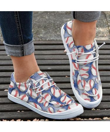 BLUGY Women's Fashion Casual Baseball Canvas Sneakers - Blue, Size 38 - Buy Online on SooperMarket.com