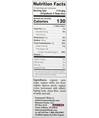 Namaste Foods Organic Devil's Food Cake Mix - 13 oz Gluten-Free Baking Mix - Buy Online on SooperMarket.com