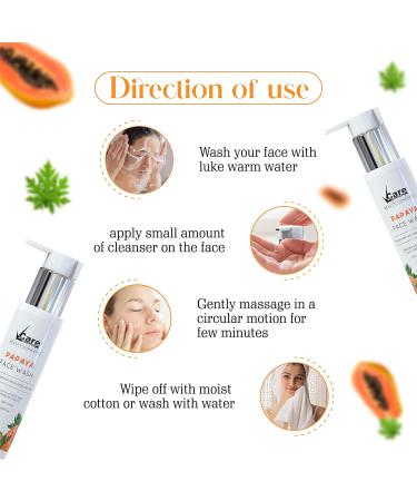 Buy Natural Papaya Face Wash with Licorice & Turmeric for Women - 100ml | Revitalize & Brighten Skin | International Shipping - Buy Online on SooperMarket.com