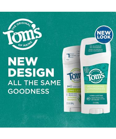 Tom's of Maine Natural Aluminum-Free Deodorant - Lemongrass Scent (2.25 oz) - Buy Online on SooperMarket.com