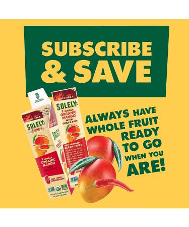 SOLELY Organic Mango Chili Salt Fruit Jerky 12 Strips | Vegan Non-GMO Gluten-Free - Buy Online on SooperMarket.com