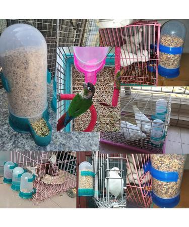 2Pcs Automatic Pigeon Feeder & Waterer Set - Bird Cage Accessories for Parakeet, Chicken, Cockatiel, Quail - Buy Online on SooperMarket.com