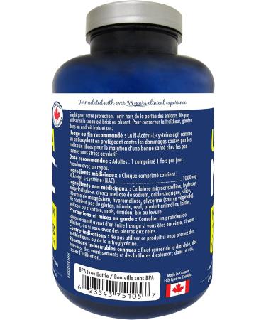 Naka Platinum Ultra NAC (N-Acetyl-L-cysteine) Max Potency 1000 mg per tablet - BONUS SIZE 180 tablets (150+30 FREE) - Buy Online on SooperMarket.com
