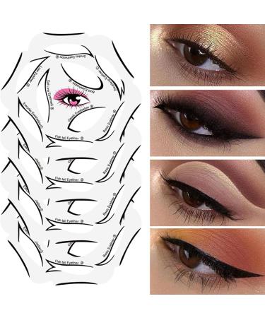 Eyeliner Stencil 4 Sheets 10 Models Each Eyeshadow Stencils 6 in 1 Reusable Cat Eye Liner Stickers with Perfect Winged Tip for Eye Makeup Tools - Buy Online on SooperMarket.com
