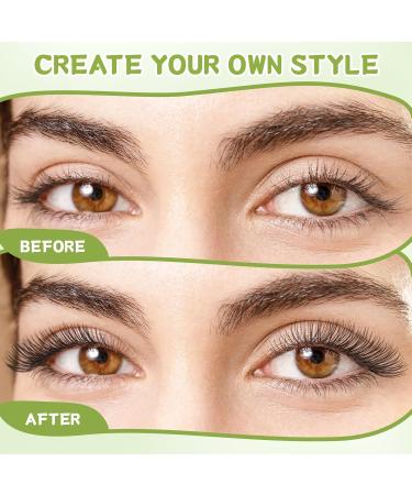 DIY Lash Cluster Kit - 400 Pcs D Curl 3D Eyelashes Lightweight Reusable Wispy Extensions Easy Home Application (30D & 40D) - International Shipping Available - Buy Online on SooperMarket.com
