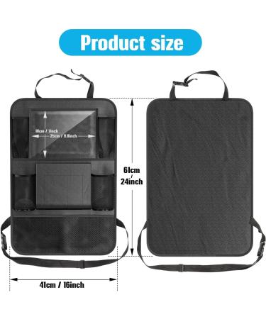 Kimsky 2er Autositz Organizer | Waterproof Backseat Protection for Kids | Children's Toy Storage & Tablet Holder - Black (2PCs) - Buy Online on SooperMarket.com