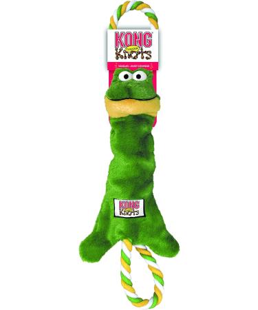 KONG Tugger Knots Frog Toy - Durable Tug Toy for Small/Medium Dogs - Minimally Filled & Robust Loops - 1 Piece - Buy Online on SooperMarket.com