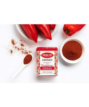 Pride Of Szeged Hungarian Sweet Paprika | Authentic Gluten-Free Non-GMO Spice | 1.7 oz Tin - Buy Online on SooperMarket.com