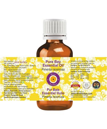 Deve Herbes Pure Bay Essential Oil 30ml - Natural Therapeutic Grade, Steam Distilled | Pimenta racemosa 1 oz - Buy Online on SooperMarket.com