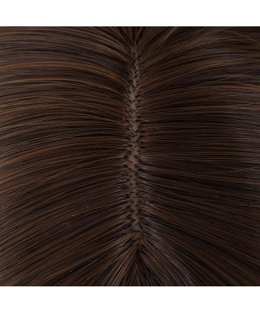 MapofBeauty 18 Inch/45 cm Layered Bangs Straight Synthetic Fiber Shoulder Length Hair Daily Use Wig (Brown) - Buy Online on SooperMarket.com