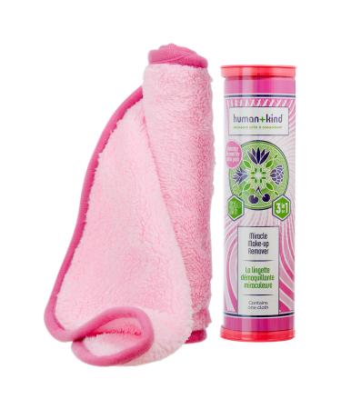 Human+Kind - Miracle Make-Up Remover - Super Soft Cloth - Eliminates the Need for Cotton Pads - 3 in 1 - Easy to Use - Reusable - Silky - Removes Stubborn Mascara - Removes Water Proof Make-up - 1 Pc