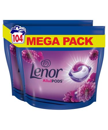 Lenor Color Detergent Pods All-in-1 104 wash loads Amethyst Flower Dream with Ultra Cleaning Power 104 pieces (1 pack)