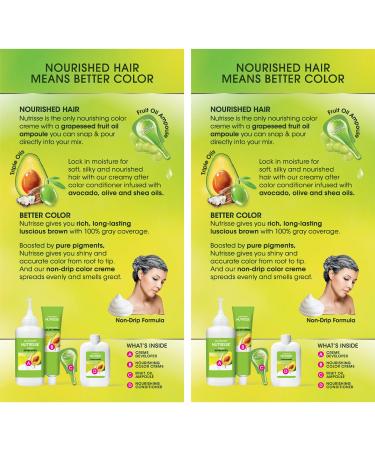 Garnier Nutrisse Nourishing Creme Hair Color 60 Light Natural Brown (Acorn) - 2 Count Pack - Buy Online on SooperMarket.com