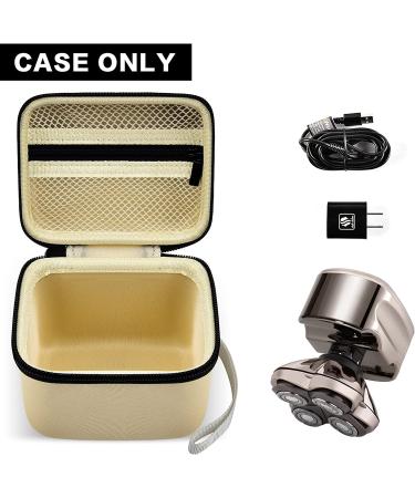 Hard Travel Case for Skull Shaver Pitbull Pro Razor - Beard Trimmer Storage Box with Zipper Mesh Pocket - Men's Gold Pro Mustache Grooming Kit - Beige - Buy Online on SooperMarket.com