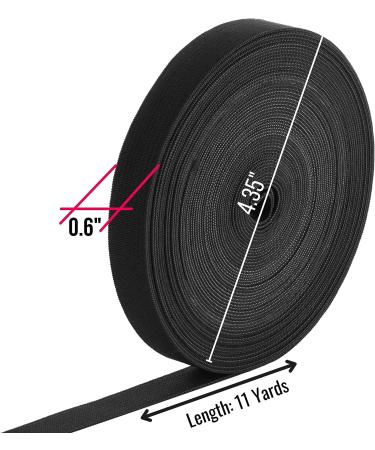 Elastic Band 0.6 x 11 Yards - Black Sewing Elastic Straps for Fabric Waistband - Buy Online on SooperMarket.com