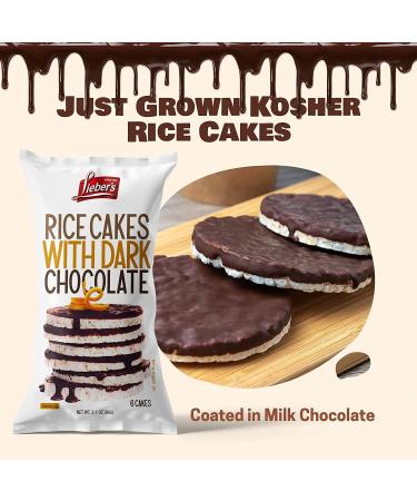 LIEBERS Dark Chocolate Rice Cakes - Kosher Certified, Dairy Free, Gluten Free Snack - Pack of 3 - Buy Online on SooperMarket.com